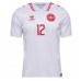 Camisa de time de futebol Dinamarca Kasper Dolberg #12 Replicas 2º Equipamento Europeu 2024 Manga Curta